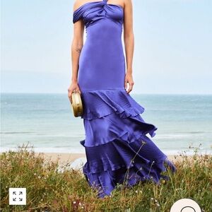 Chic One-Shoulder Purple Dress